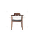 Design leather cushion solid wood chairs